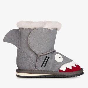 New EMU Shark Walker Costume Shearling Wool Suede Boot Shoe Baby 6-12 Toddler 3